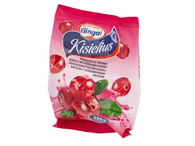 Spanguolių skonio kisielius KLINGAI, 250 g