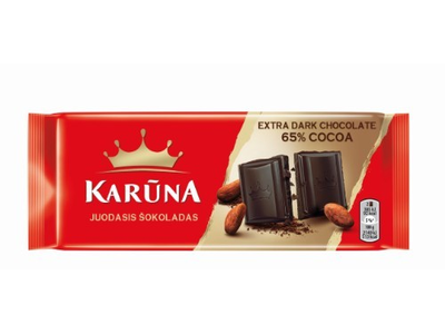 Šokoladas KARŪNA, 65% kakavos, 80 g NEW