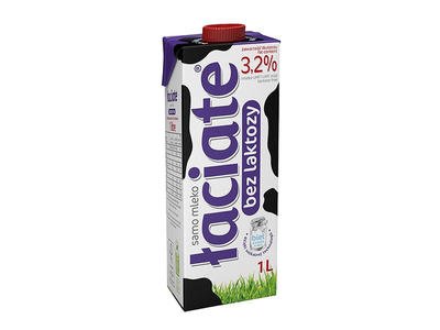 Pienas be laktozės MLEKPOL LACIATE (3,2%), 1l