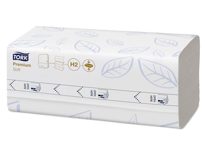 Popieriniai rankšluosčiai TORK H2 Xpress Compressed Soft, 2 sl., baltos sp., 225 serv., 100889