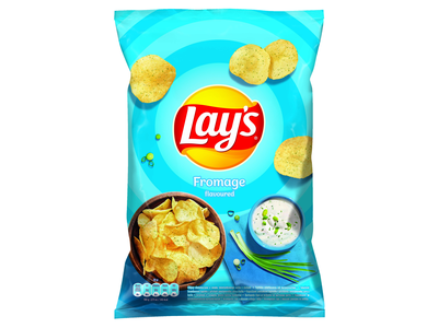 Bulvių traškučiai LAY'S, grietinės ir svogūnų skonio, 130g