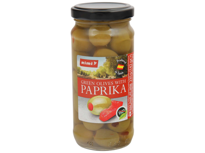 Žal. alyvuogės RIMI su paprik., 235 g / 142 g