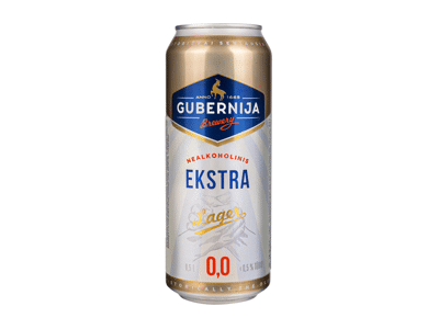 Nealkoholinis alus GUBERNIJA EKSTRA LAGER, 500 ml