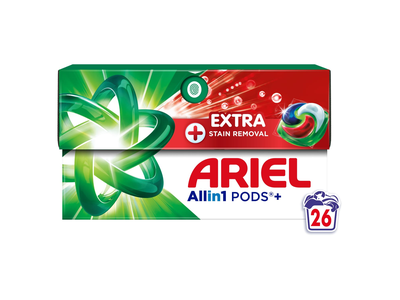 Skalbimo kapsulės ARIEL EXTRA CLEAN, 26 vnt