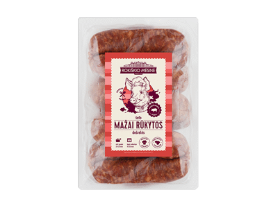 Mažai rūkytos ROKIŠKIO MĖSINĖS dešrelės, a. r., 550 g