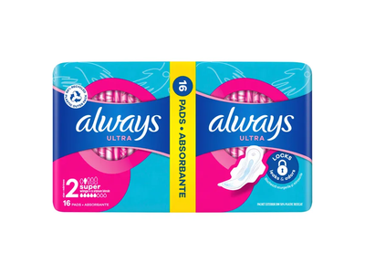 Higieniniai paketai ALWAYS ULTRA SUPER STRONG, S2, 16 vnt.