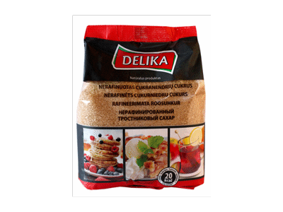 Nerafinuotas cukranendrių cukrus DELIKA, 500 g