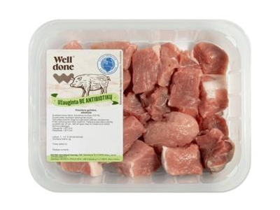 Kiaulienos guliašas WELL DONE, užauginta be antibiotikų, 400 g