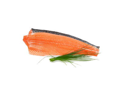 Nepjaustoma sūdyta atl. lašišų filė su oda, 1 kg
