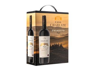 Pusiau sausas raudonasis vynas su SGN CASA CHARLIZE Primitivo Puglia 3l