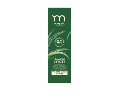 MARGARITA paakių kremas su alavijų ekstraktu ir biokolagenu 15 ml
