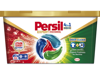 Skalbimo kapsulės PERSIL DISCS Stain Removal, 11 skalbimų