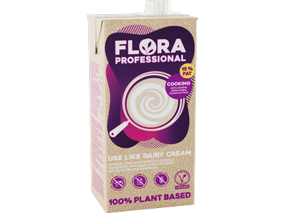 Veganiškas augalinis kremas , FLORA, Professional,15%,1l (M)