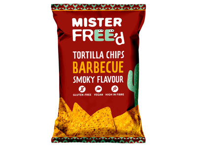 Tortilijų traškučiai MISTER FREE'D BBQ skonio, 135 g