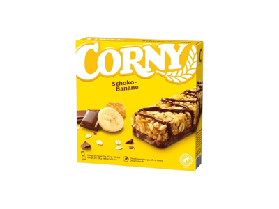 Pieniško šokolado-bananų skonio javainių batonėliai CORNY, 150 g