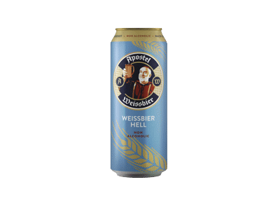 Nealkoholinis kvietinis alus APOSTEL WEISSBIER HELL, 500 ml