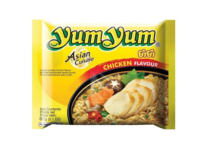 Greitai paruošiami makaronai YUM YUM vištienos skonio, 60 g