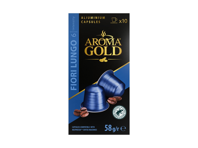 Kavos kapsulės AROMA GOLD FIORI LUNGO, 58 g