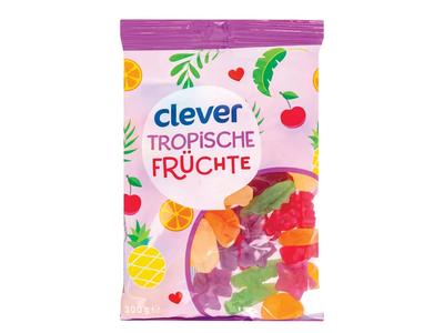Guminukai tropiniai vaisiai CLEVER, 300 g