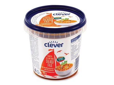 Sūdyta silkių filė su troškintomis daržovėmis CLEVER, 600 g