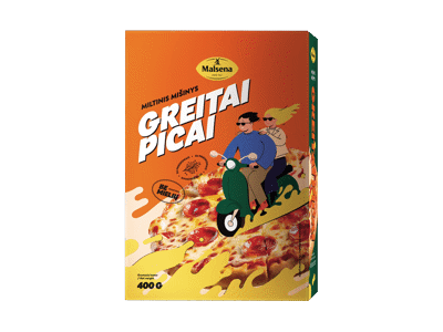 Miltų mišinys MALSENA greitai paruošiamai picai, 400 g
