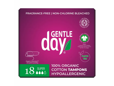 Tamponai organinės medvilnės SUPER, 18 vnt.
