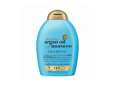Plaukų šampūnas OGX su argano aliejumi, 385 ml
