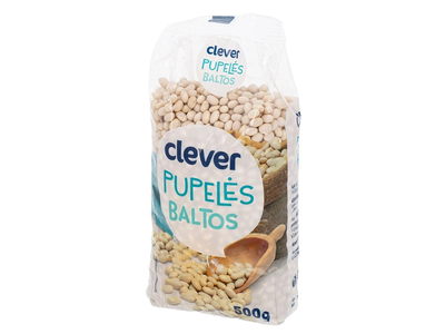Baltos pupelės CLEVER, 500 g