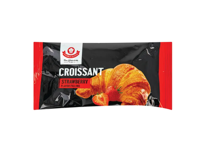 Kruasanas su braškių įdaru 60g
