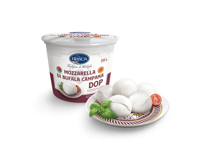 Sūris Mozzarella di Bufala Campana FRANCIA, PDO, 250g, (12x21 g)