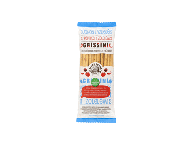 Duonos lazdelės su paprika ir žolelėmis GRISSINI, 125 g