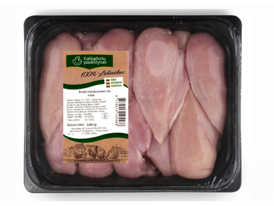 Šviežia viščiukų broilerių filė be vidinės filė, A klasė, 5 kg
