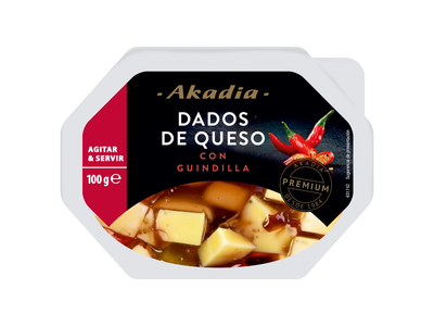 Sūris su aitr. paprikomis AKADIA, 45 %, 100 g