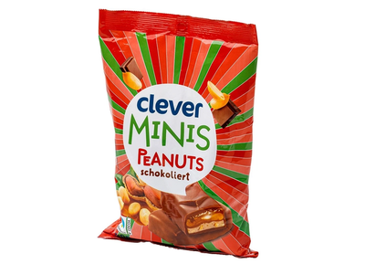 Saldainiai CLEVER MINI PEANUTS, 400 g