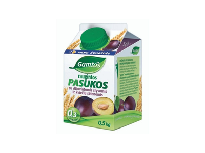 Raug.pasukos GAMTOS 0,3% rieb. su slyv ir kvieč. sėl., 500 g