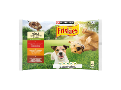 Konserv. šunims su jaut. FRISKIES, 4 x 85 g
