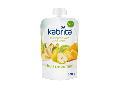 Tyrelė KABRITA su ožkų pienu ir vaisiais,nuo 6 mėn.,100g, 100 g