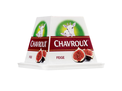 Ožkų pieno sūris CHAVROUX FIGS su figomis, 48 % rieb. s. m., 150 g