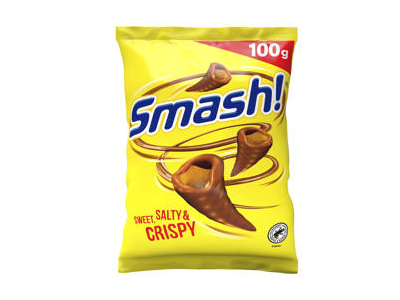 Kukurūzų užkandis SMASH, su pieniniu šokoladu, 100g