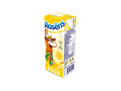 Pieno gėrimas RASĒNS, bananų skonio, 1,5 % rieb., 200 ml