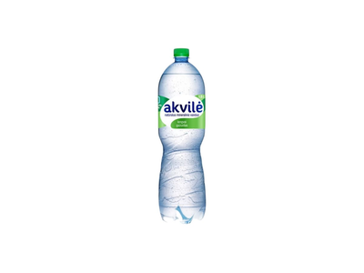 AKVILĖ lengvai gazuotas stalo vanduo su apelsinų skonio aromatu, 1,5l