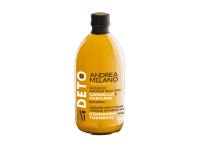 Ekologiškas obuolių actas su ciberžolėmis ir cinamonu DETOX, 500 ml