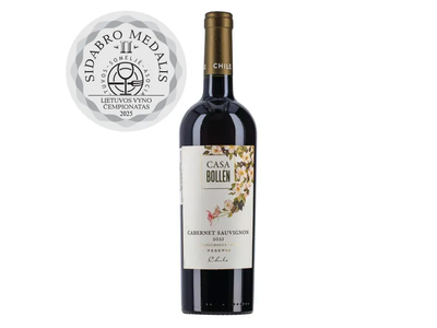 Raudonasis sausas vynas CASA BOLLEN CABENET SAUVIGNON (13,5%), 0,75 l