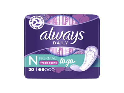 Higieniniai įklotai ALWAYS Dailies to GO, Fresh Scent, 20 vnt.
