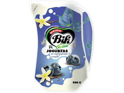 Jogurtas su mėl., van. BIFI ACTIVE, 2%, 900g