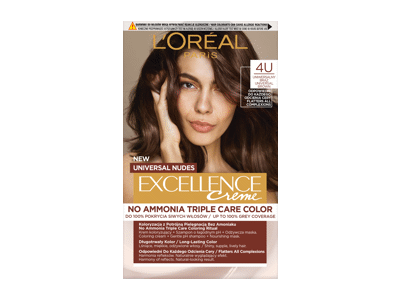 Plaukų dažai L'OREAL EXCELLENCE UNIVERSAL NUDES, Nr. 4U, 1 vnt.