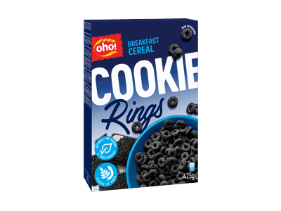 Sausi pusryčiai OHO COOKIE RINGS, 425 g