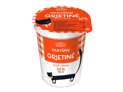 Grietinė VILKYŠKIŲ, 30% rieb., 350 g