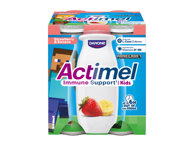Jog. gėrimas ACTIMEL ACTIKIDS, braškių sk., 4x100g, 1,4%rieb, 400 g