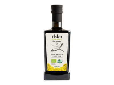 Ekolog. nerafinuot. rapsų aliejus EKKO, 500ml